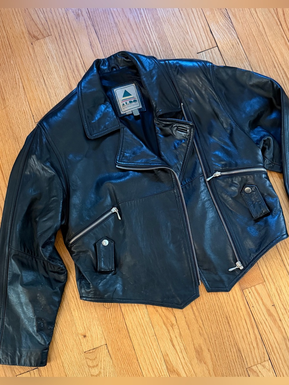 ALDO vintage soft buttery leather moto jacket women’s medium
